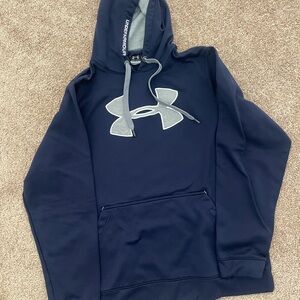 Under Armour Men's Dark Blue and Gray Sweater